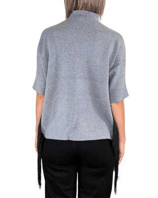 Habiti - Maglia con frange - GRIGIO - MAGLIA E CARDIGAN - Habiti
