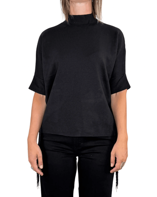 Habiti - Maglia con frange - NERO - MAGLIA E CARDIGAN - Habiti