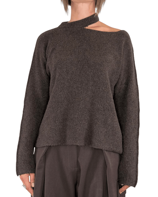 Habiti - Maglia cut-out - MORO - MAGLIA E CARDIGAN - Habiti