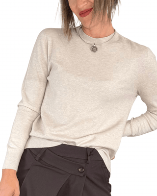 Habiti - Maglia girocollo - BEIGE - MAGLIA E CARDIGAN - Habiti