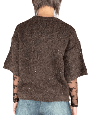 Habiti - Maglia paillettes - MORO - MAGLIA E CARDIGAN - Habiti