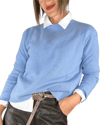 Habiti - Maglia pura lana - AZZURRO - MAGLIA E CARDIGAN - Habiti