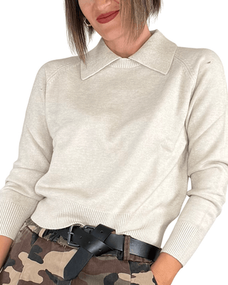 Habiti - Maglioncino effetto polo - BURRO - MAGLIA E CARDIGAN - Habiti