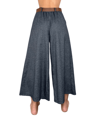 Habiti - Pantalone ampio pied-de-poule - GRIGIO - PANTALONE - Habiti