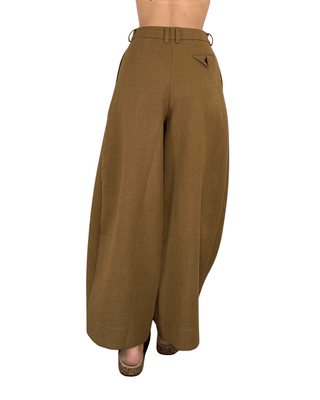 Habiti - Pantalone barrel ampio - BISCOTTO - PANTALONE - Habiti