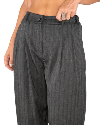 Habiti - Pantalone barrel con pences - GESSATO - PANTALONE - Habiti