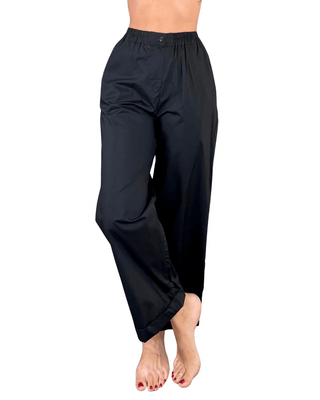 Habiti - Pantalone in popeline - NERO - PANTALONE - Habiti