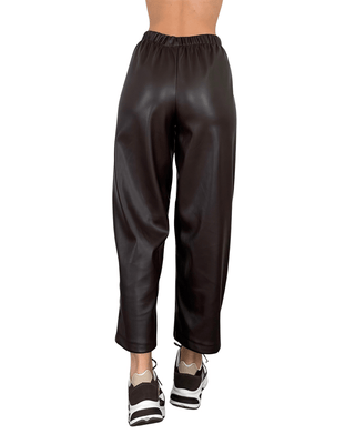 Habiti - Pantalone Japan ecopelle - MORO - CAMICIA - Habiti