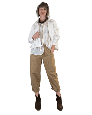 Habiti - Pantalone Japan in tela vela - CAMMELLO - PANTALONE - Habiti