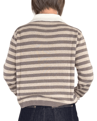 Habiti - Polo righe misto cashmere - BURRO - MAGLIA E CARDIGAN - Habiti