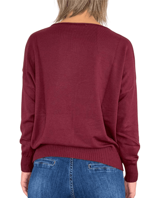 Habiti - Pull basic viscosa - BORDEAUX - MAGLIA E CARDIGAN - Habiti