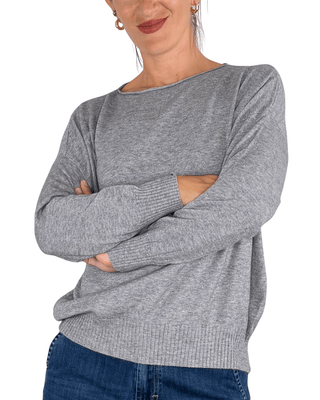 Habiti - Pull basic viscosa - GRIGIO - MAGLIA E CARDIGAN - Habiti