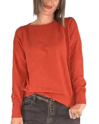 Habiti - Pull basic viscosa - MATTONE - MAGLIA E CARDIGAN - Habiti