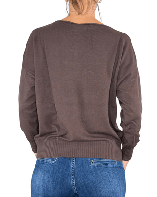 Habiti - Pull basic viscosa - MORO - MAGLIA E CARDIGAN - Habiti
