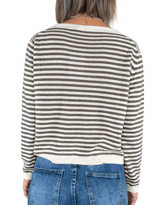 Habiti - Pull girocollo a righe - BURRO - MAGLIA E CARDIGAN - Habiti