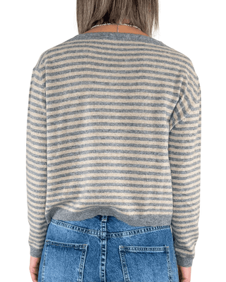 Habiti - Pull girocollo a righe - FANGO - MAGLIA E CARDIGAN - Habiti