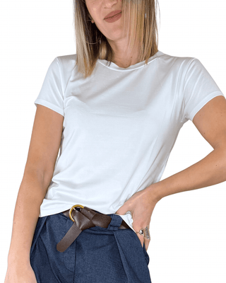 Habiti - T-shirt basica cotone - BIANCO - T-SHIRT E TOP - Habiti