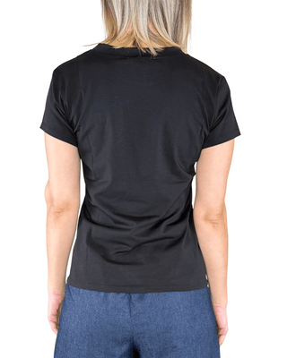 Habiti - T-shirt basica cotone - NERO - T-SHIRT E TOP - Habiti
