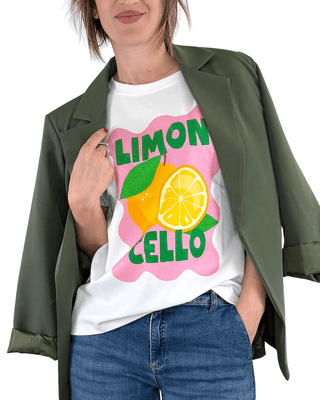 Habiti - T-shirt con stampa in cotone - LIMONCELLO - T-SHIRT E TOP - Habiti