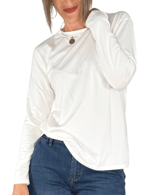 Habiti - T-shirt manica lunga - PANNA - T-SHIRT E TOP - Habiti