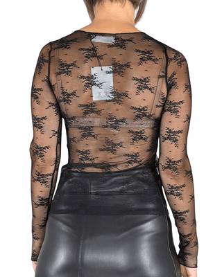 Habiti - T-shirt pizzo - NERO - T-SHIRT E TOP - Habiti