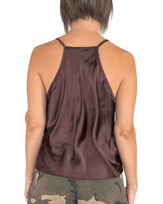 Habiti - Top all'americana con pizzo - MORO - T-SHIRT E TOP - Habiti