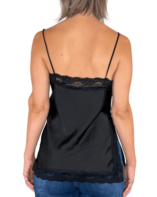 Habiti - Top con pizzo - NERO - T-SHIRT E TOP - Habiti