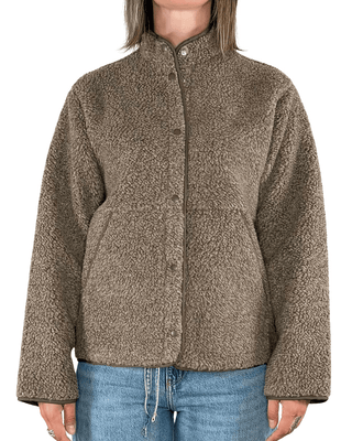JJXX - Giacca teddy stondata - FANGO - CAPOSPALLA - Habiti