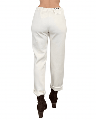Souvenir - Pantalone sigaretta punto milano - PANNA - PANTALONE - Habiti