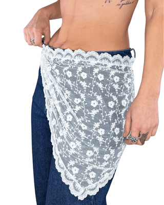 Tensione In - Jeans con bandana pizzo - JEANS SCURO - JEANS - Habiti