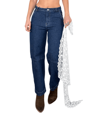 Tensione In - Jeans con bandana pizzo - JEANS SCURO - JEANS - Habiti