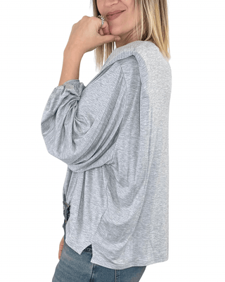 Tensione In - T-shirt spalline aletta imbottite - GRIGIO - T-SHIRT - Habiti