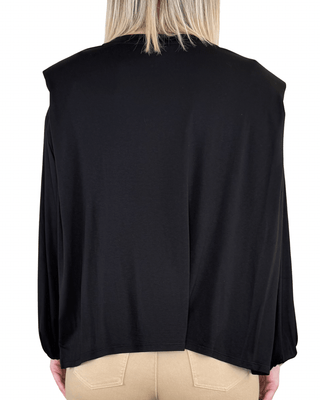 Tensione In - T-shirt spalline aletta imbottite - NERO - T-SHIRT - Habiti