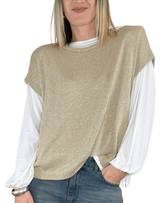 Tensione In - T-shirt spalline aletta imbottite - PANNA - T-SHIRT - Habiti