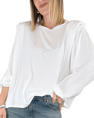 Tensione In - T-shirt spalline aletta imbottite - PANNA - T-SHIRT - Habiti