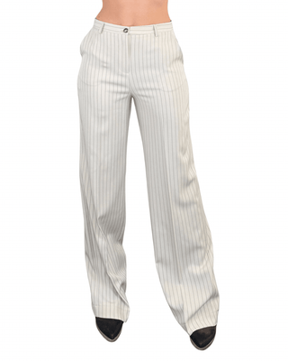 Vicolo - Pantalone palazzo gessato - BEIGE - PANTALONE - Habiti