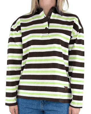 Vicolo - Polo righe in jersey pesante - MORO - T-SHIRT E TOP - Habiti