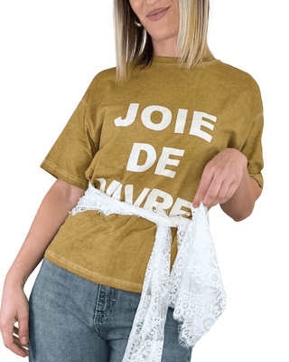 Vicolo - T-shirt delavé fusciacca pizzo - BISCOTTO - T-SHIRT E TOP - Habiti