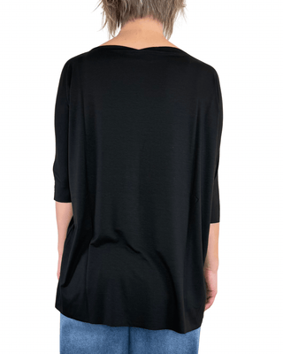 Vicolo - T-shirt over taglio vivo - NERO - T-SHIRT E TOP - Habiti